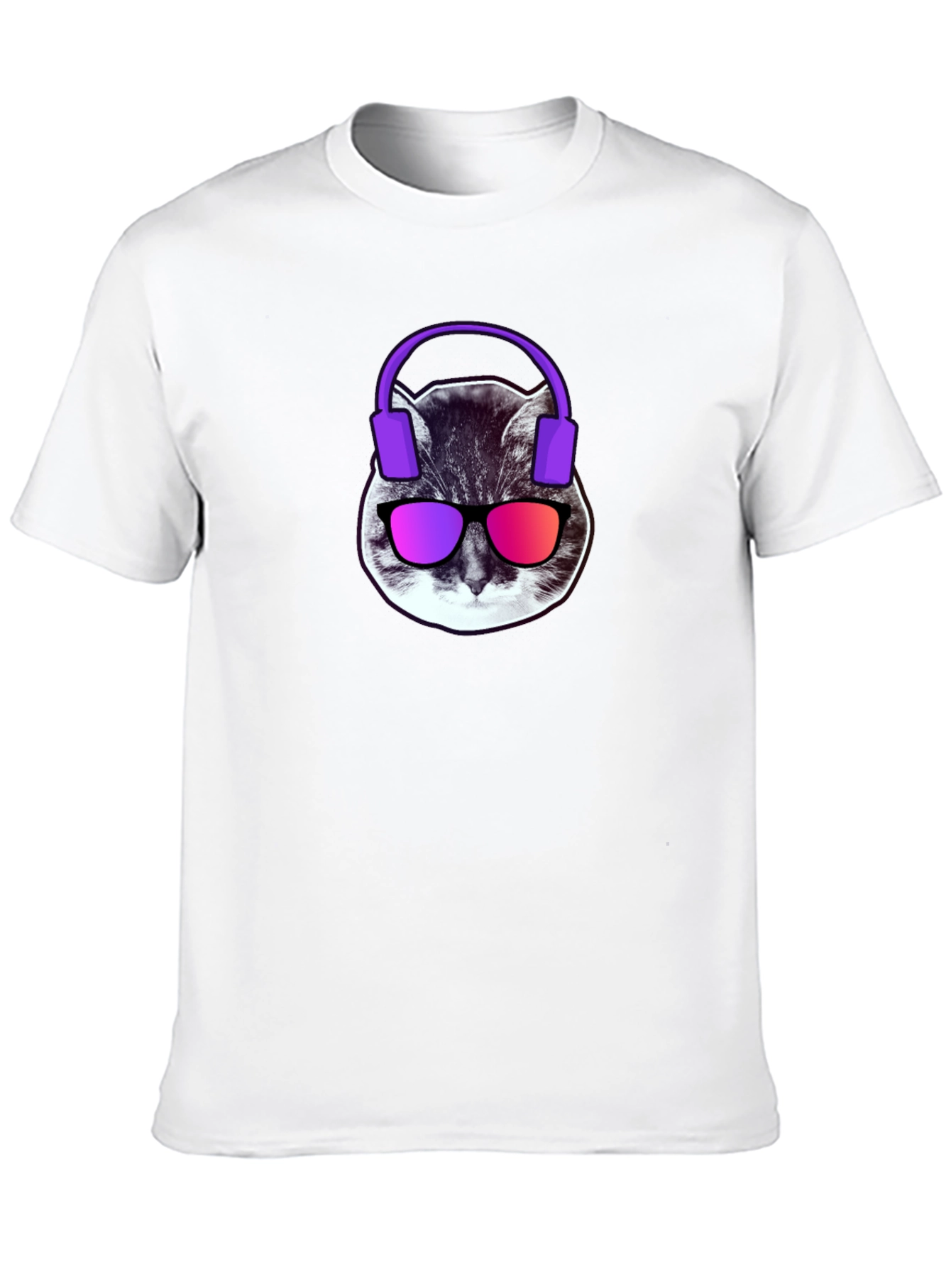 Cool Cat Graphic Tee - Headphones & Shades!
