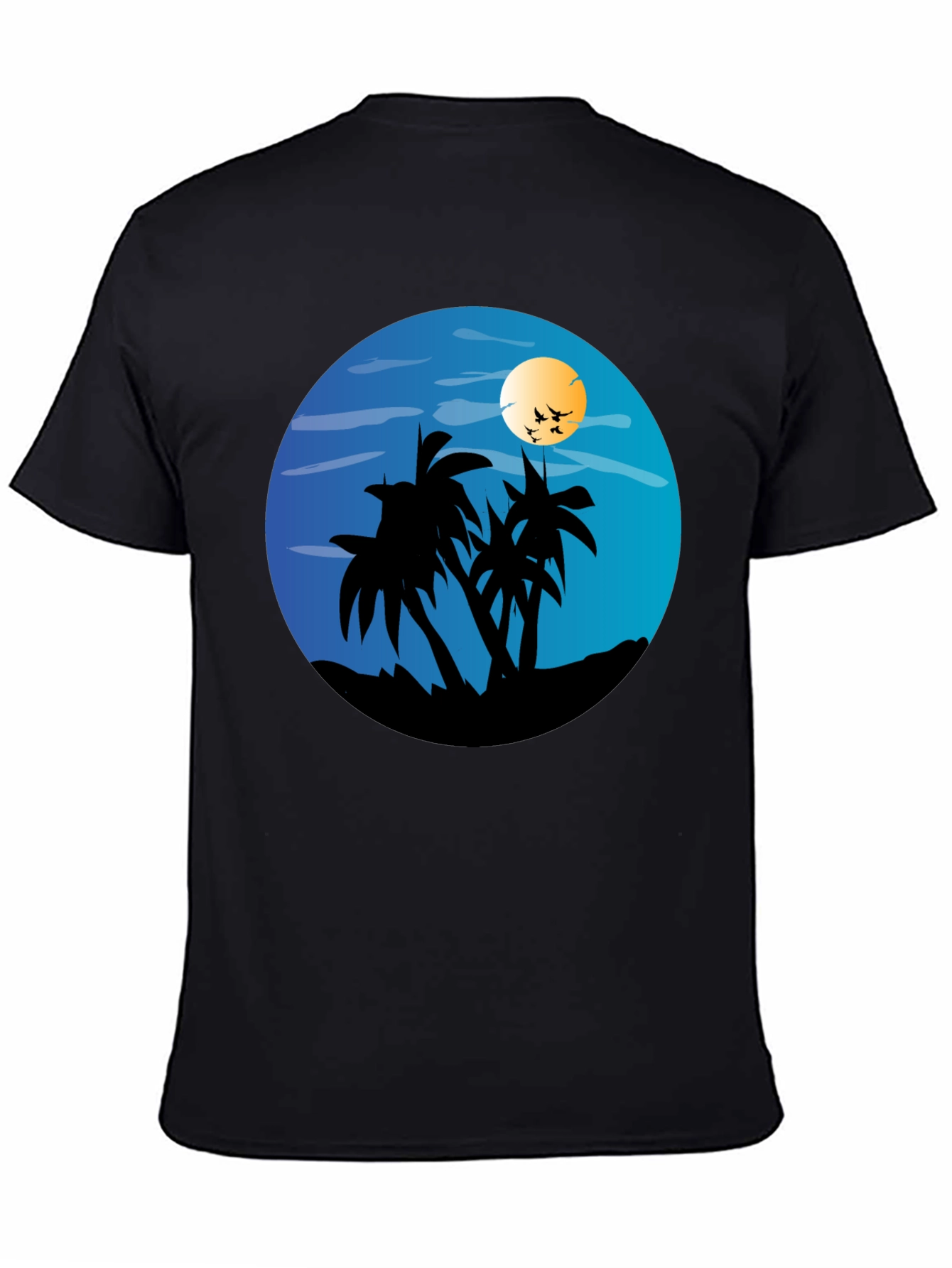 Tropical Palm Tree Sunset Graphic Tee