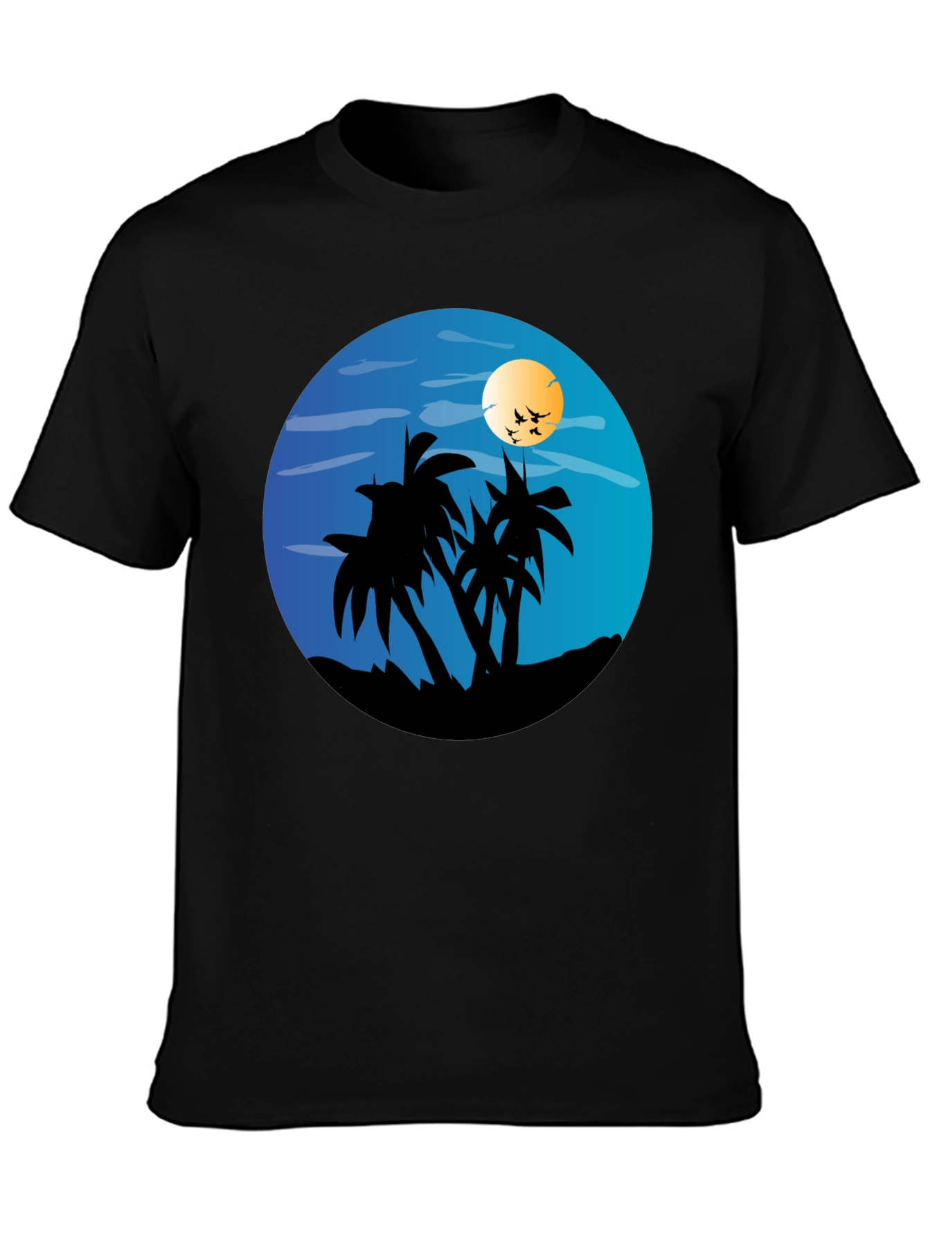 Tropical Palm Tree Sunset Graphic Tee