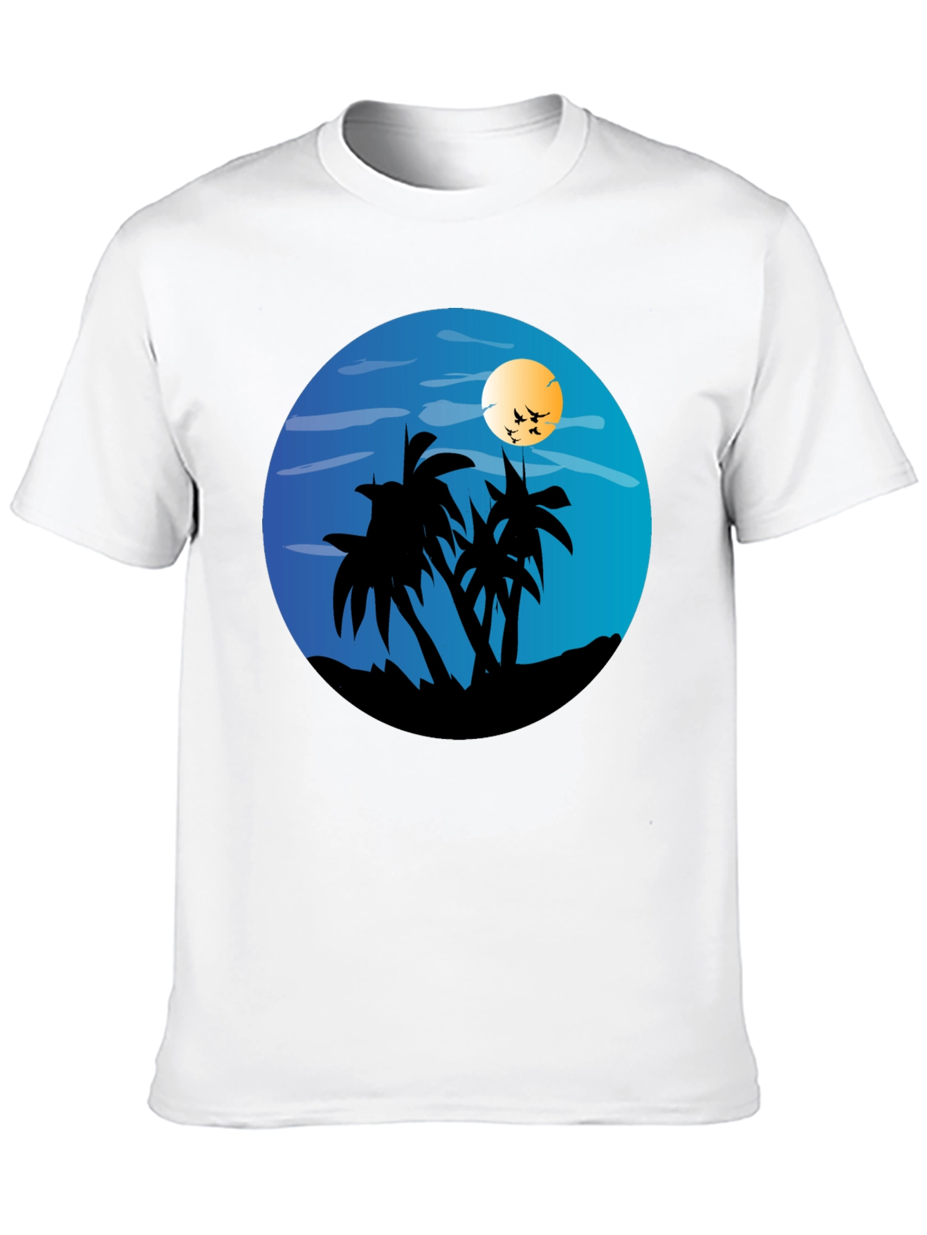 Tropical Palm Tree Sunset Graphic Tee