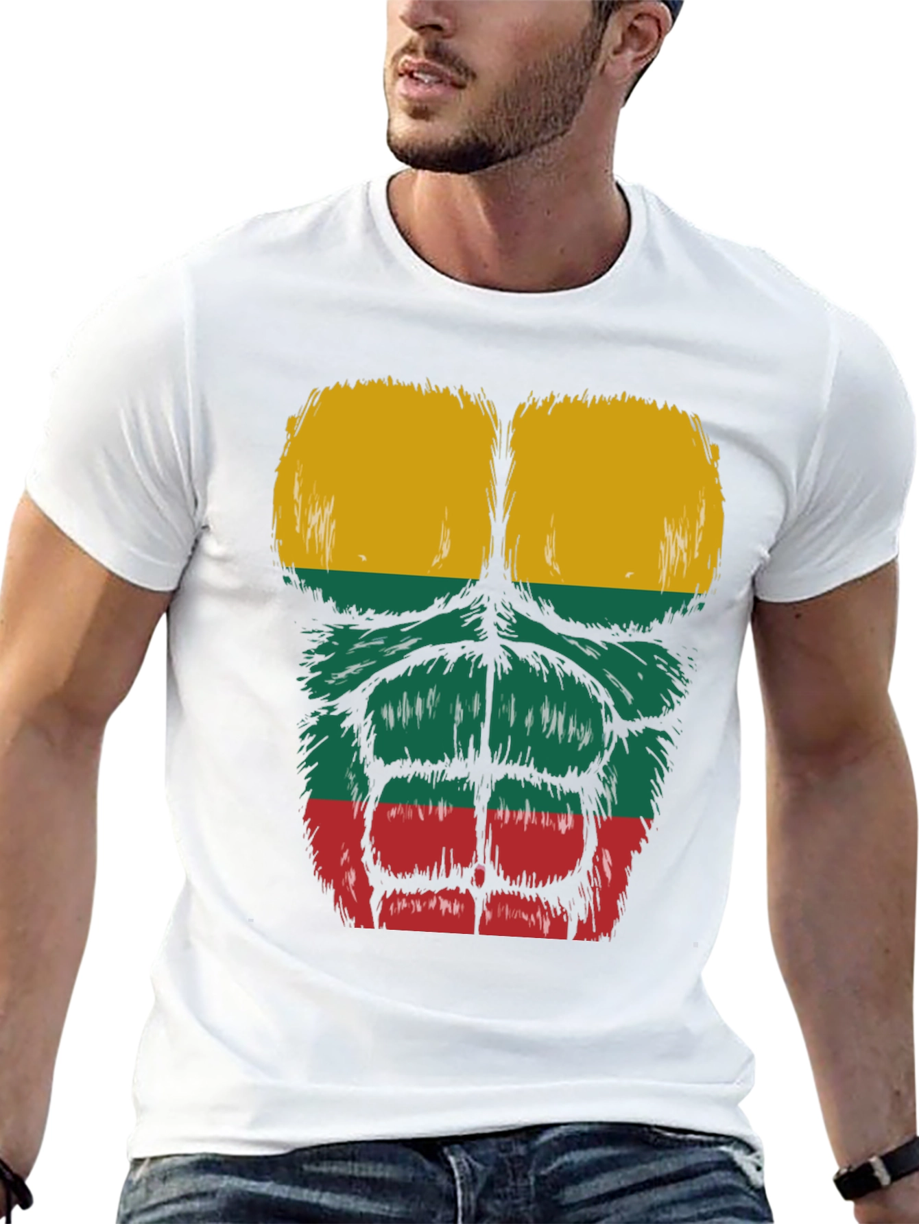 Lithuania Flag Muscle Tee