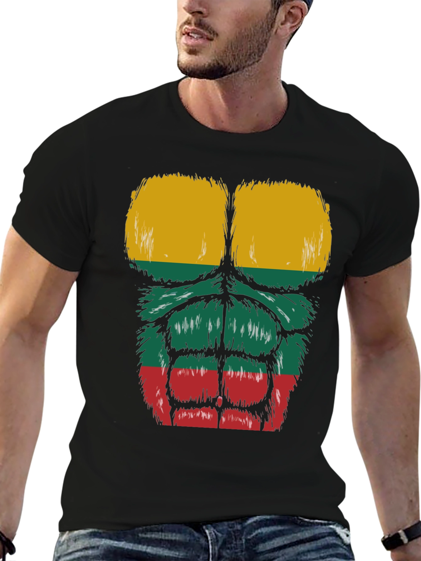 Lithuania Flag Muscle Tee