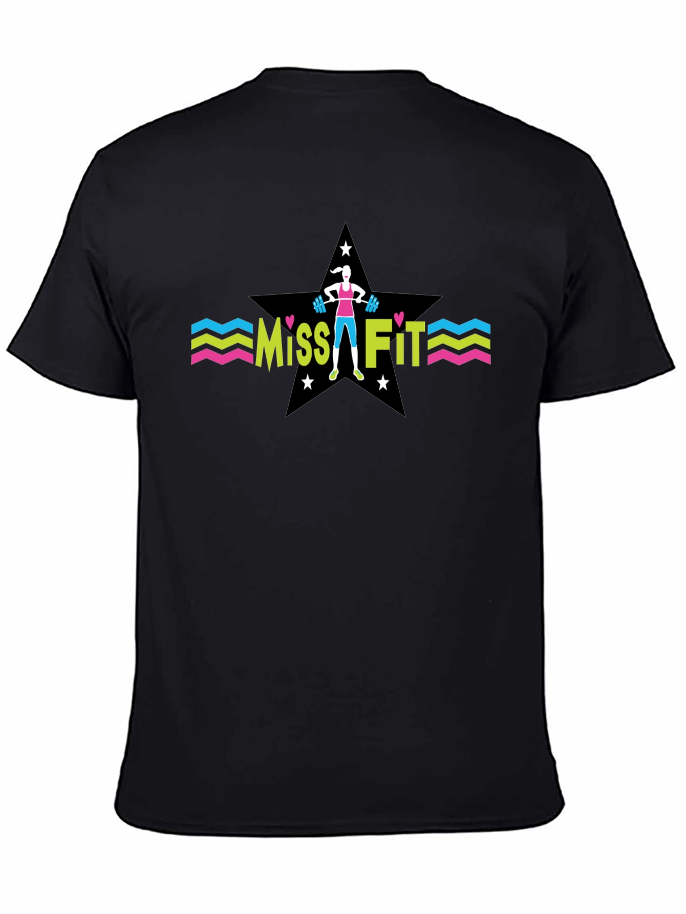 Miss Fit Black T-Shirt - Fitness Apparel