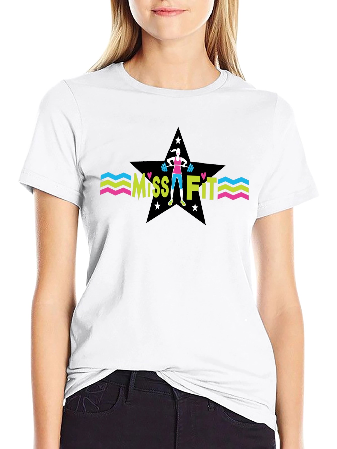 Miss Fit Black T-Shirt - Fitness Apparel