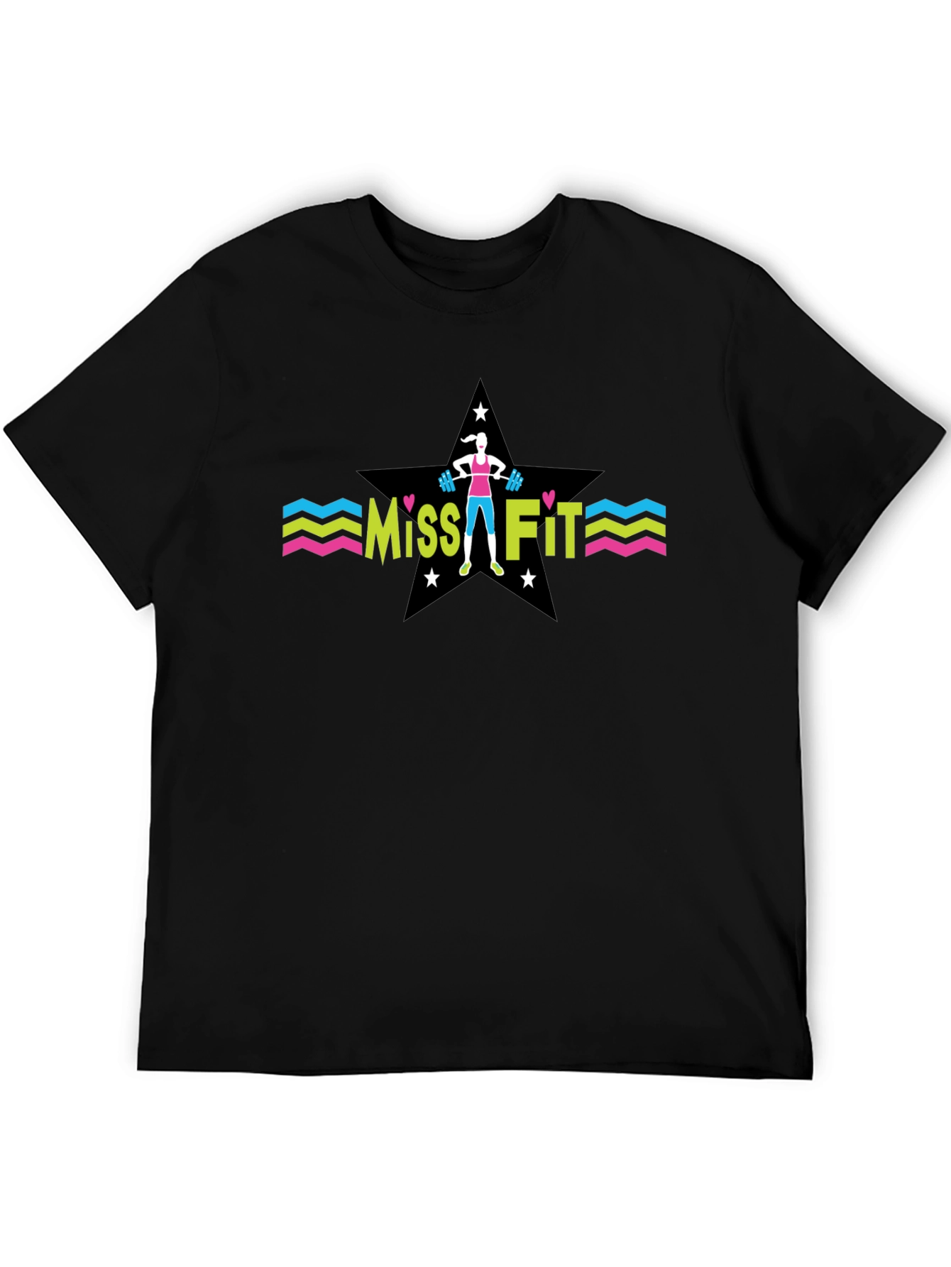 Miss Fit Black T-Shirt - Fitness Apparel
