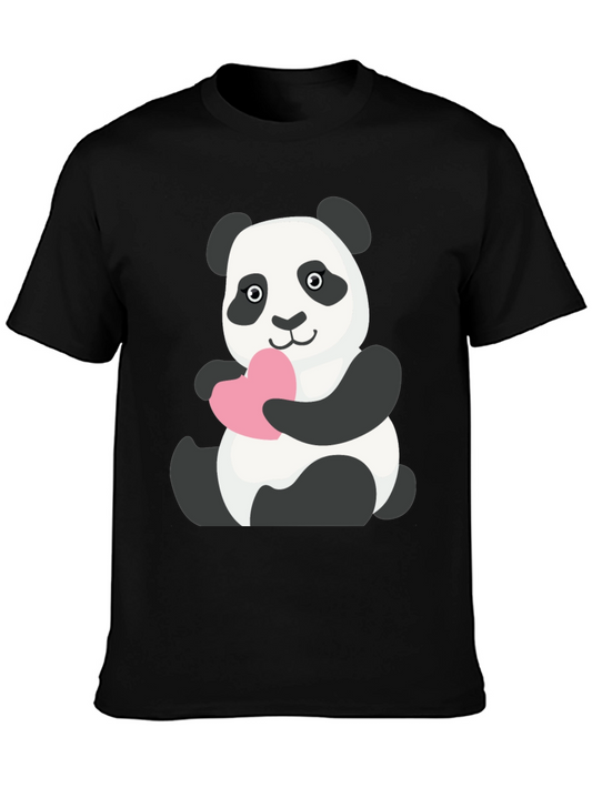 Cute Panda Holding Heart T-Shirt