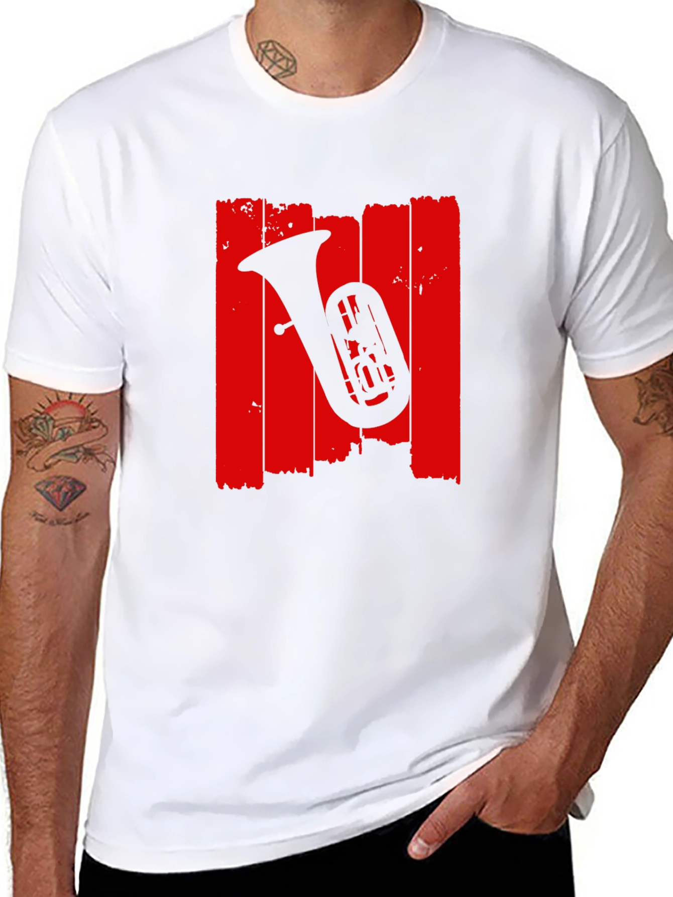 Tuba Graphic Tee - Music Lovers Black T-Shirt