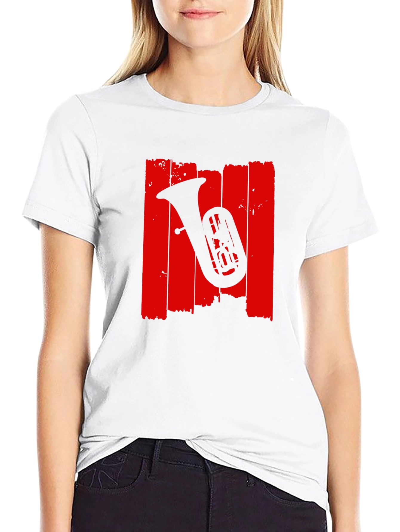 Tuba Graphic Tee - Music Lovers Black T-Shirt