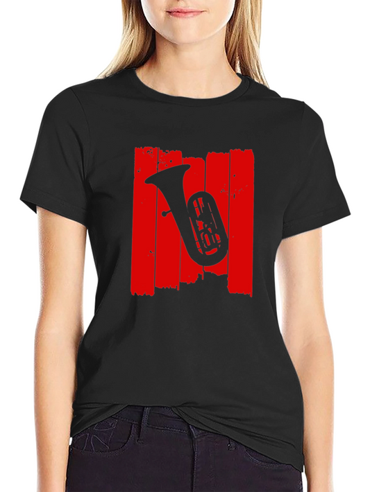 Tuba Graphic Tee - Music Lovers Black T-Shirt
