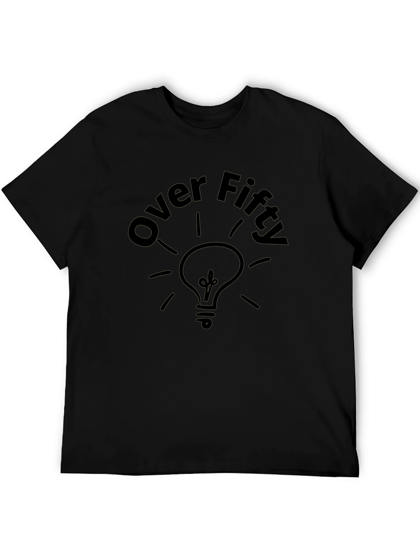 Over Fifty Lightbulb Graphic T-Shirt