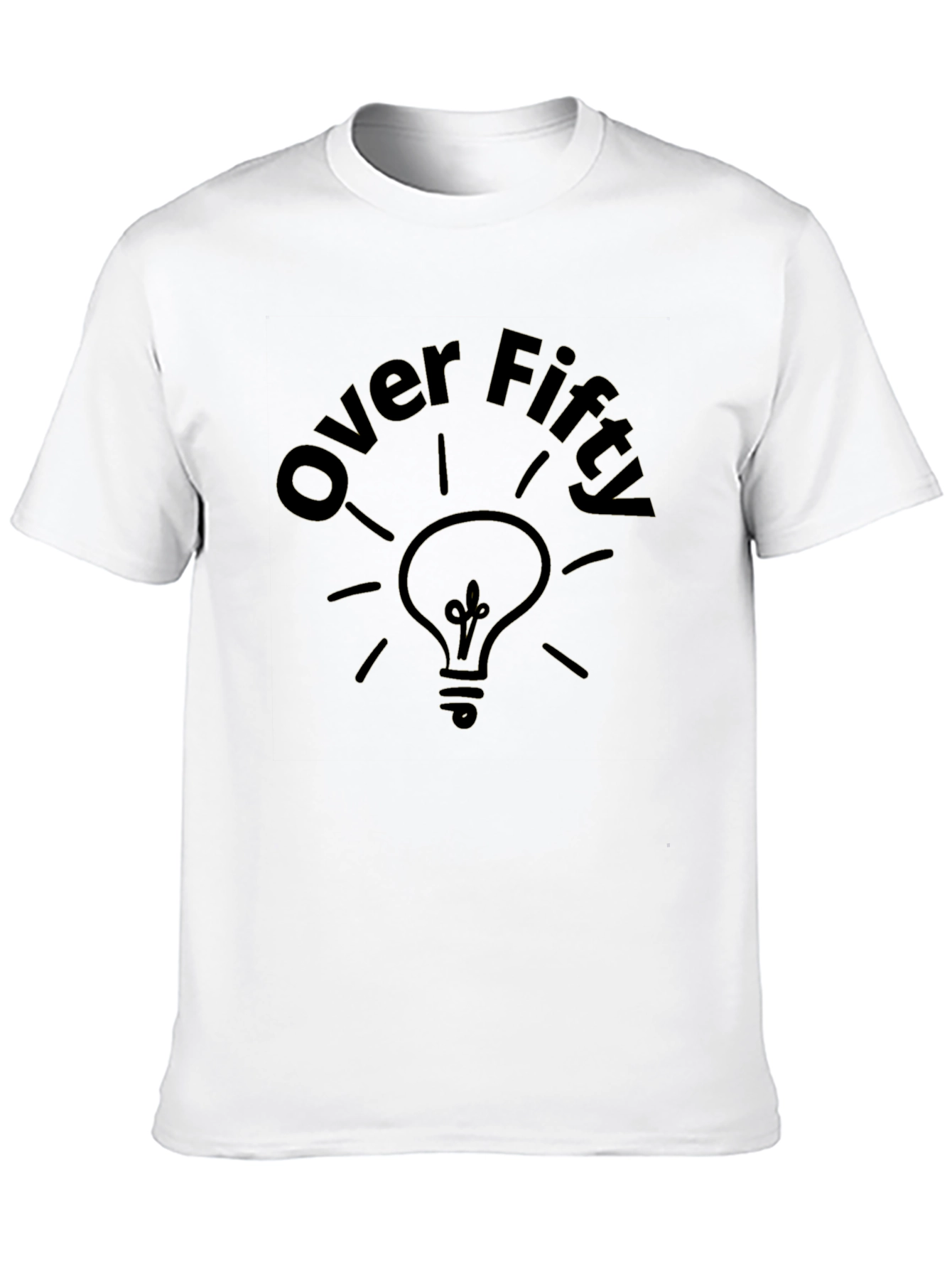 Over Fifty Lightbulb Graphic T-Shirt