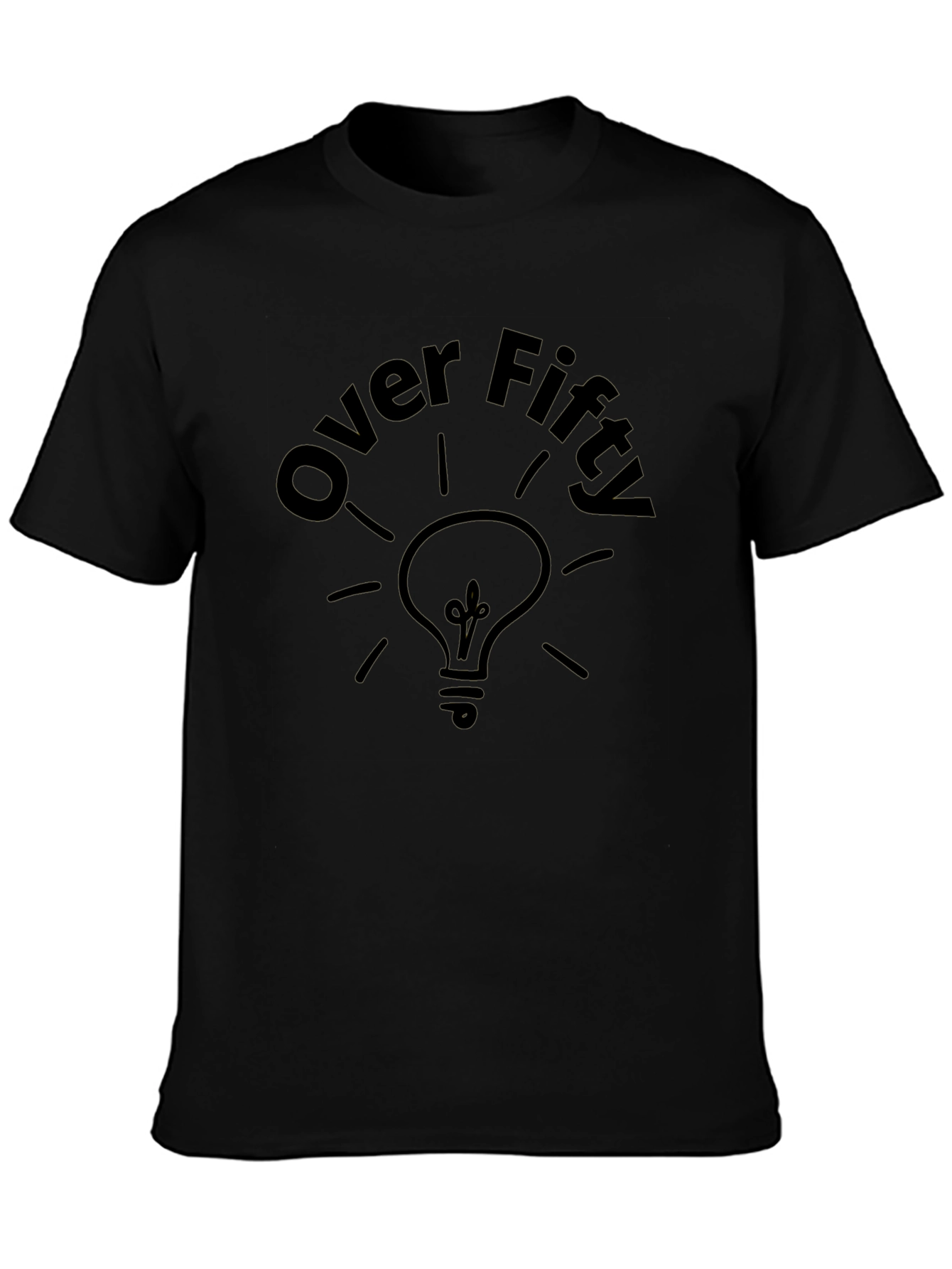 Over Fifty Lightbulb Graphic T-Shirt