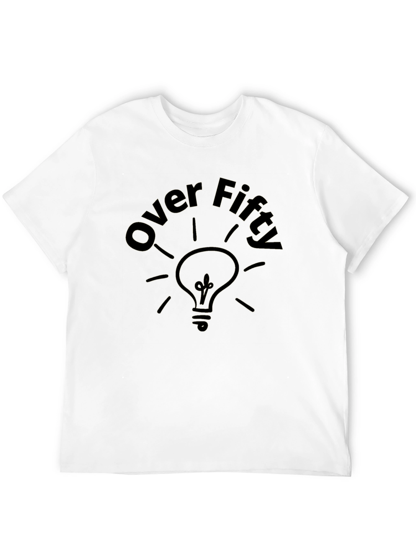 Over Fifty Lightbulb Graphic T-Shirt