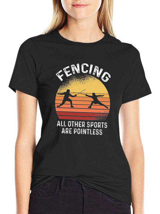 Fencing Pointless Sports Graphic T-Shirt