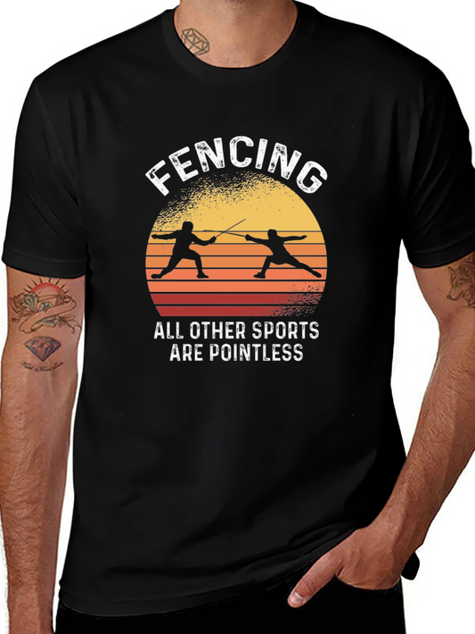 Fencing Pointless Sports Graphic T-Shirt