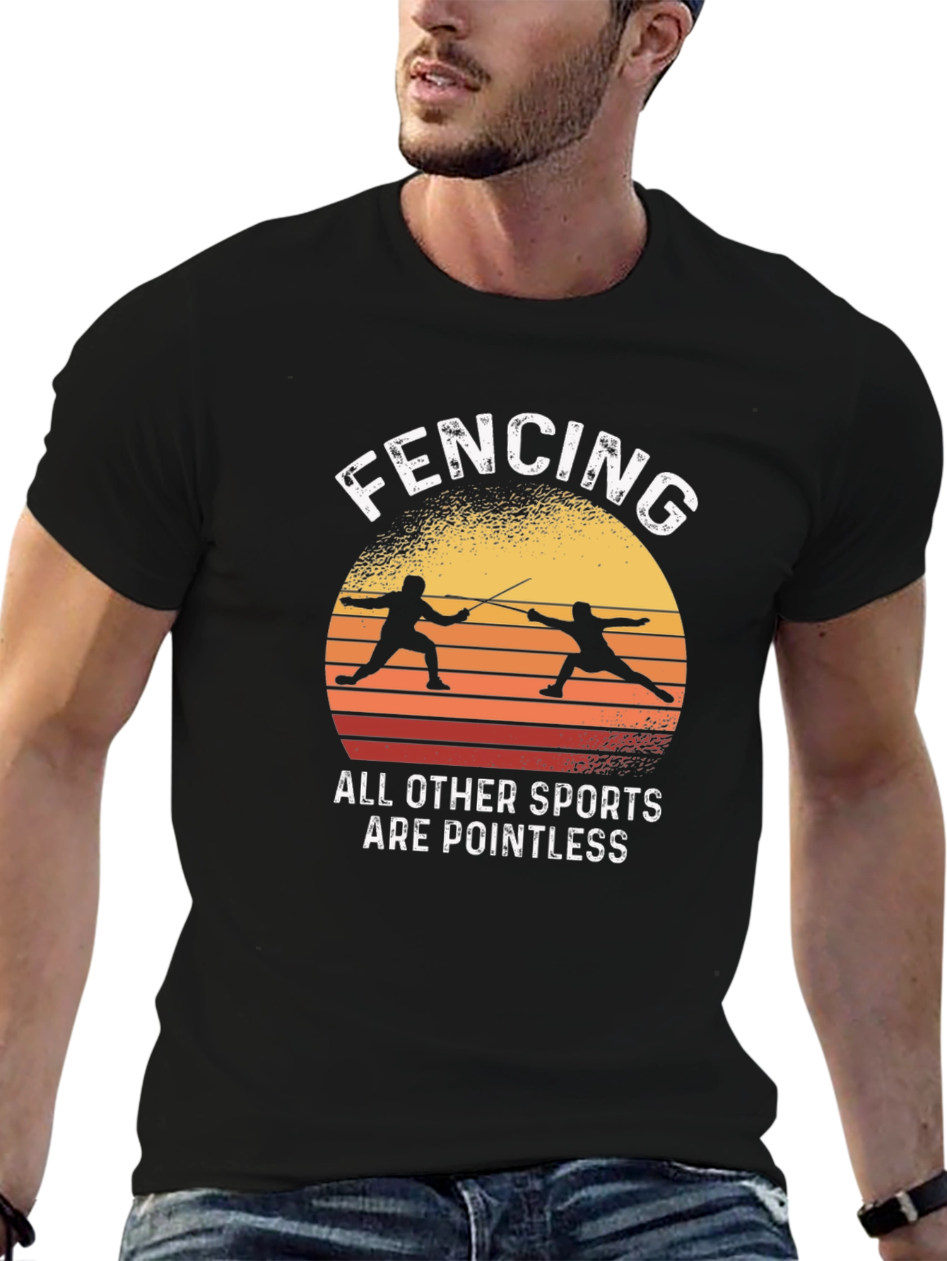 Fencing Pointless Sports Graphic T-Shirt