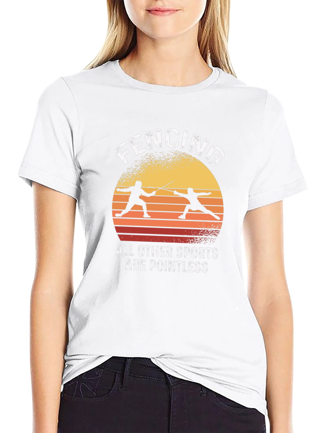 Fencing Pointless Sports Graphic T-Shirt