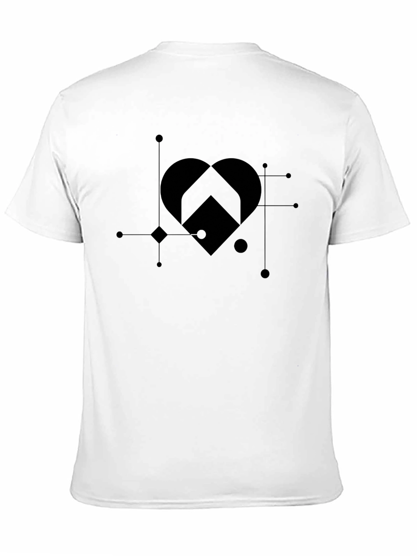 Geometric Heart Graphic Tee - Modern Style