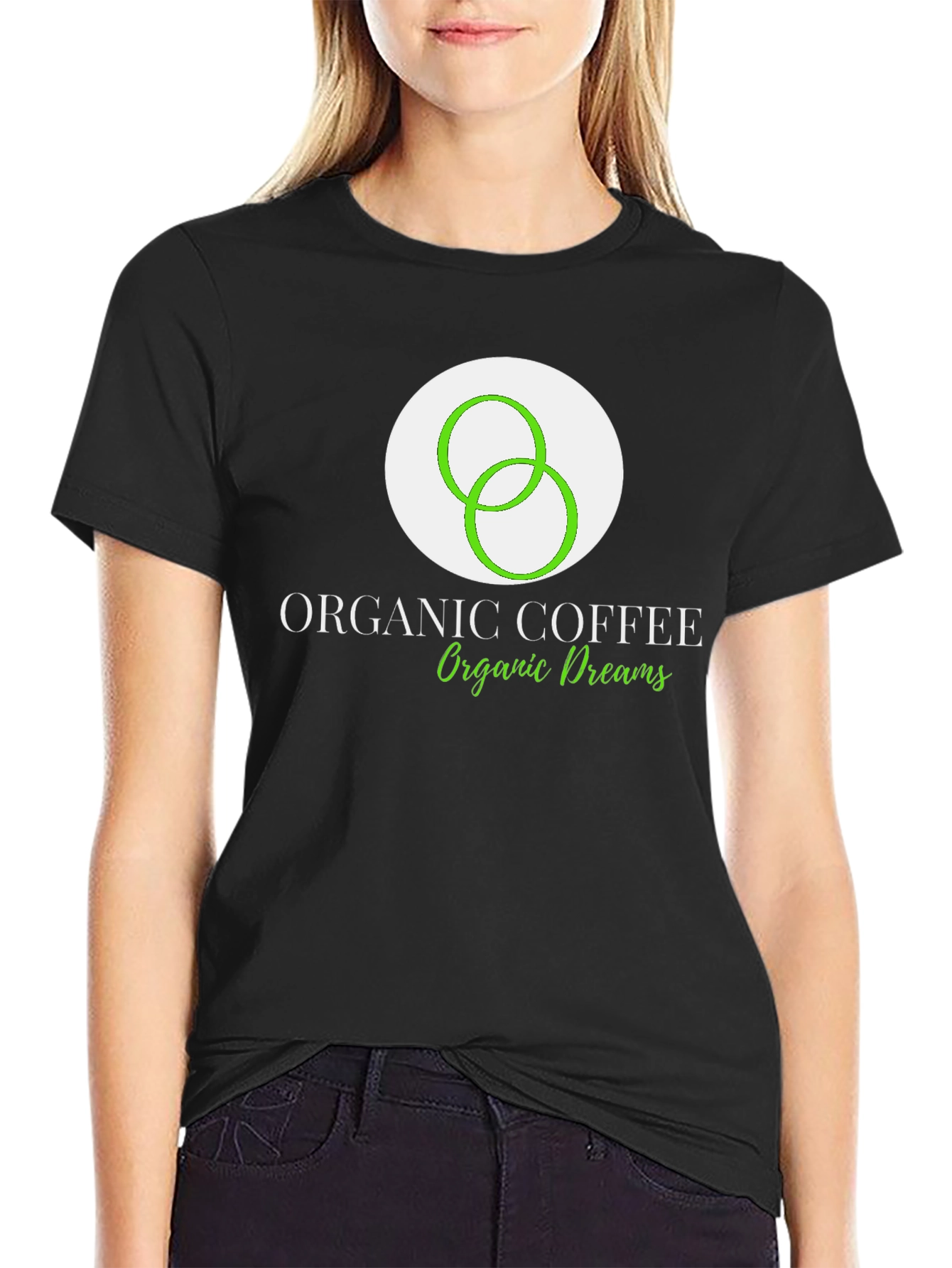 Organic Coffee Dreams Black T-Shirt