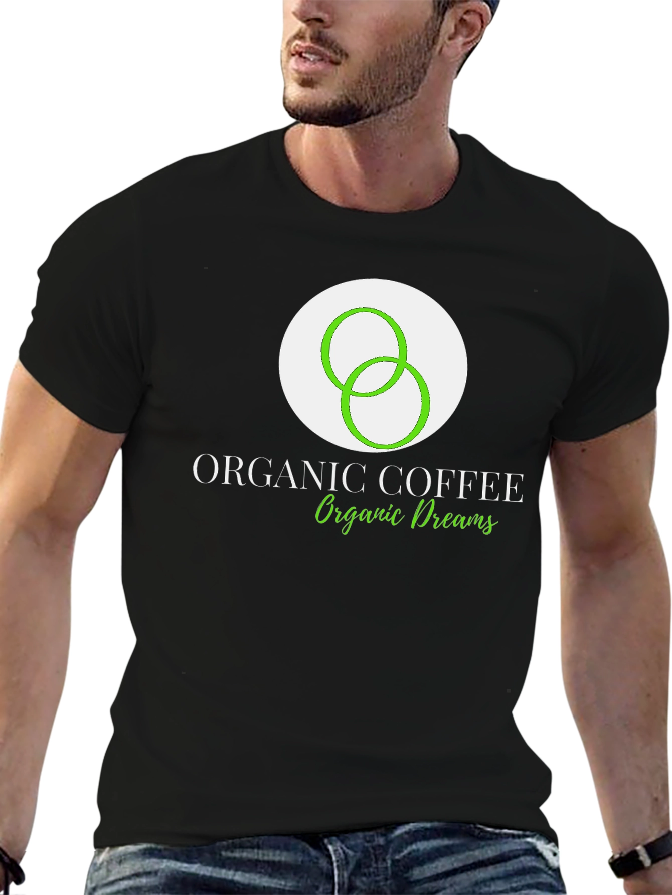 Organic Coffee Dreams Black T-Shirt