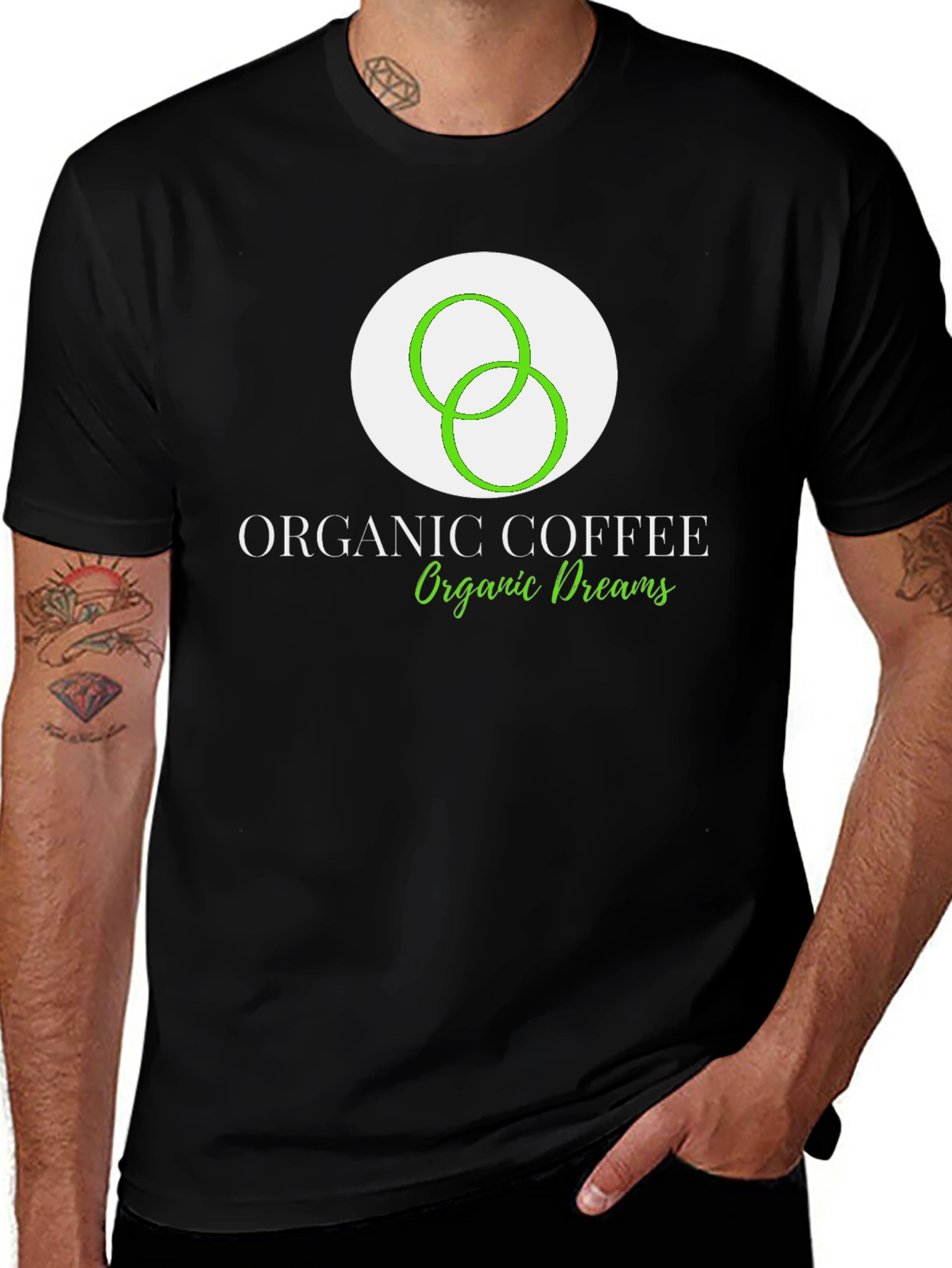 Organic Coffee Dreams Black T-Shirt