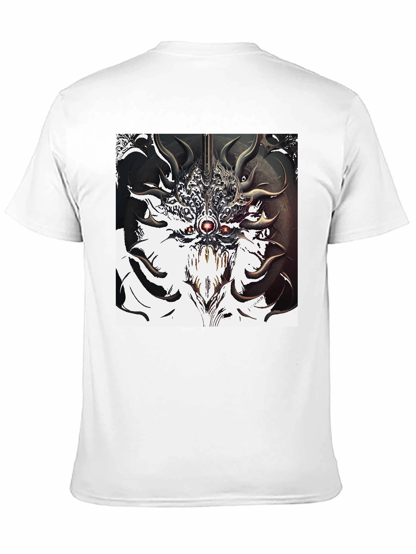 Abstract Creature Graphic Tee - Black Cotton T-Shirt
