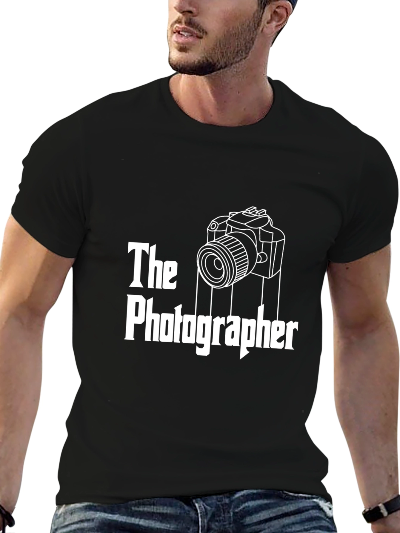 The Photographer T-Shirt - Camera Graphic Tee - Black