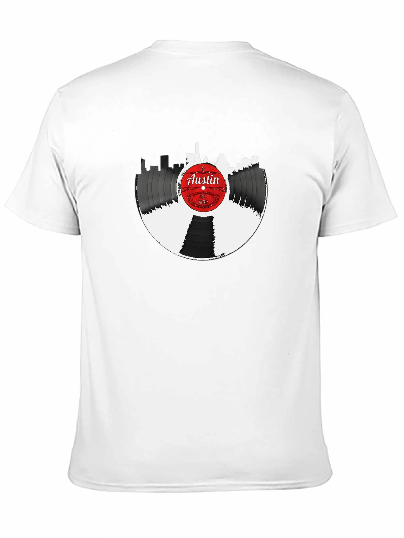 Austin Vinyl Record Skyline Graphic Tee