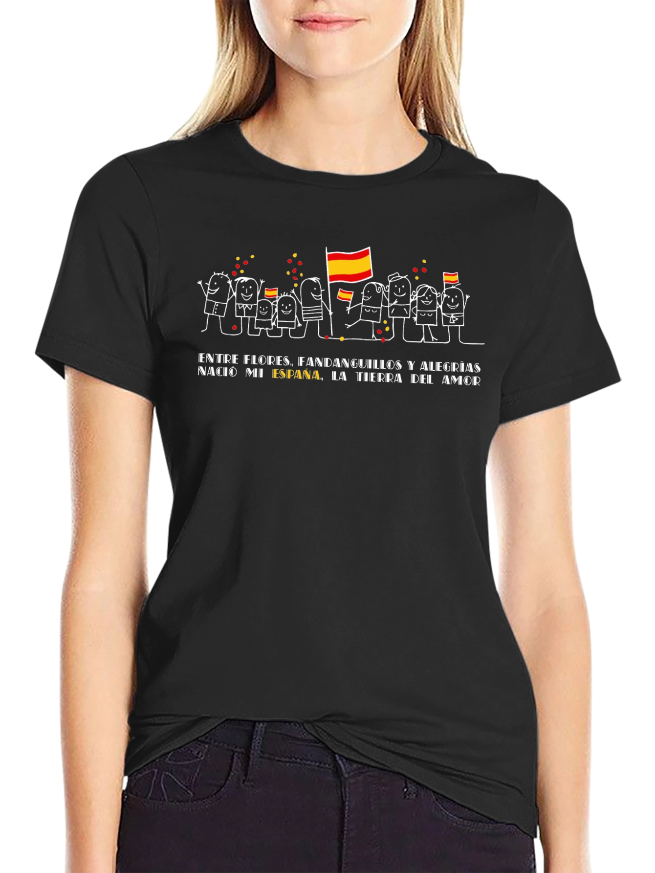 España Pride Black Tee - Land of Love