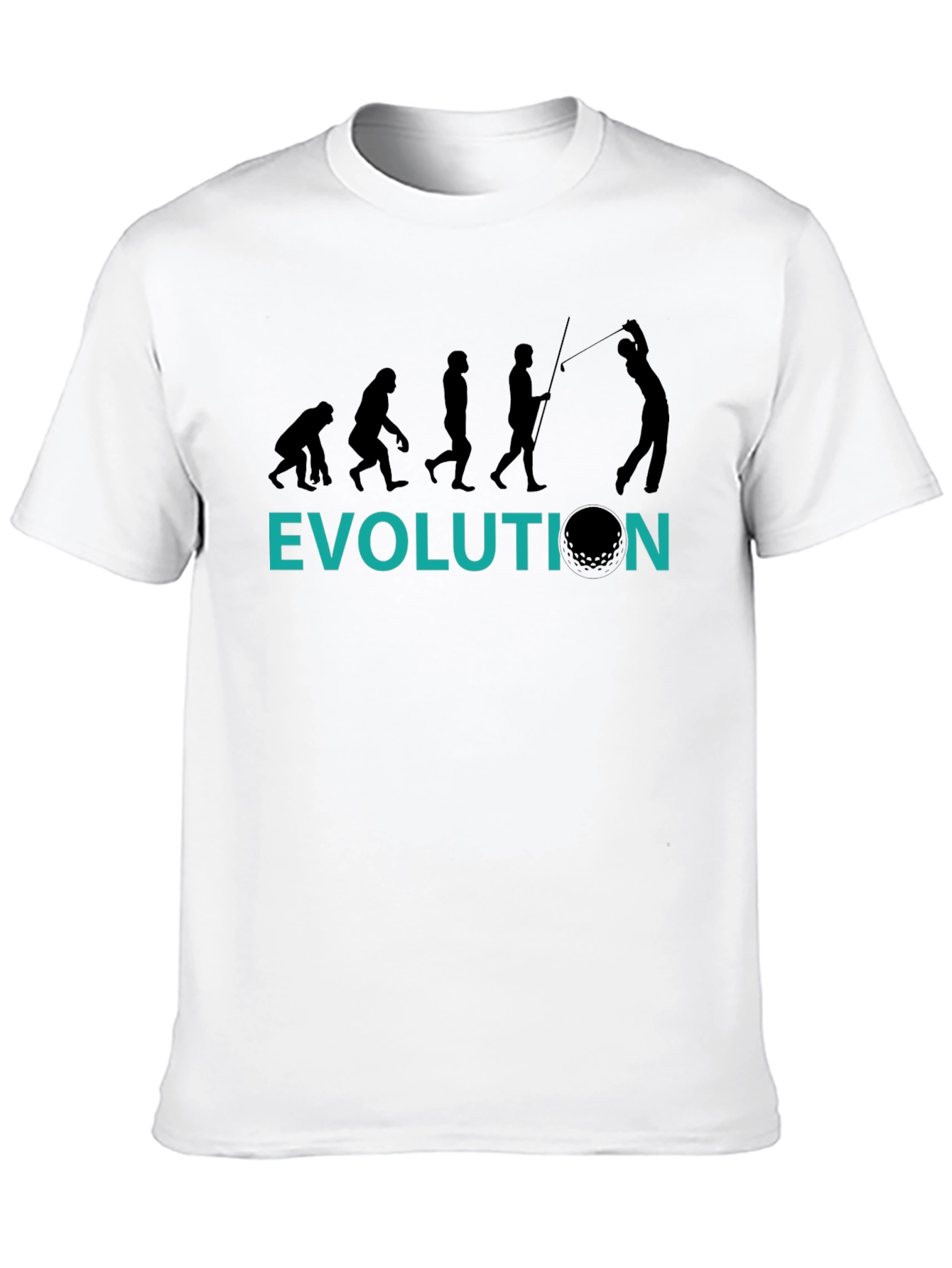 Golf Evolution Graphic Tee - Black Cotton T-Shirt