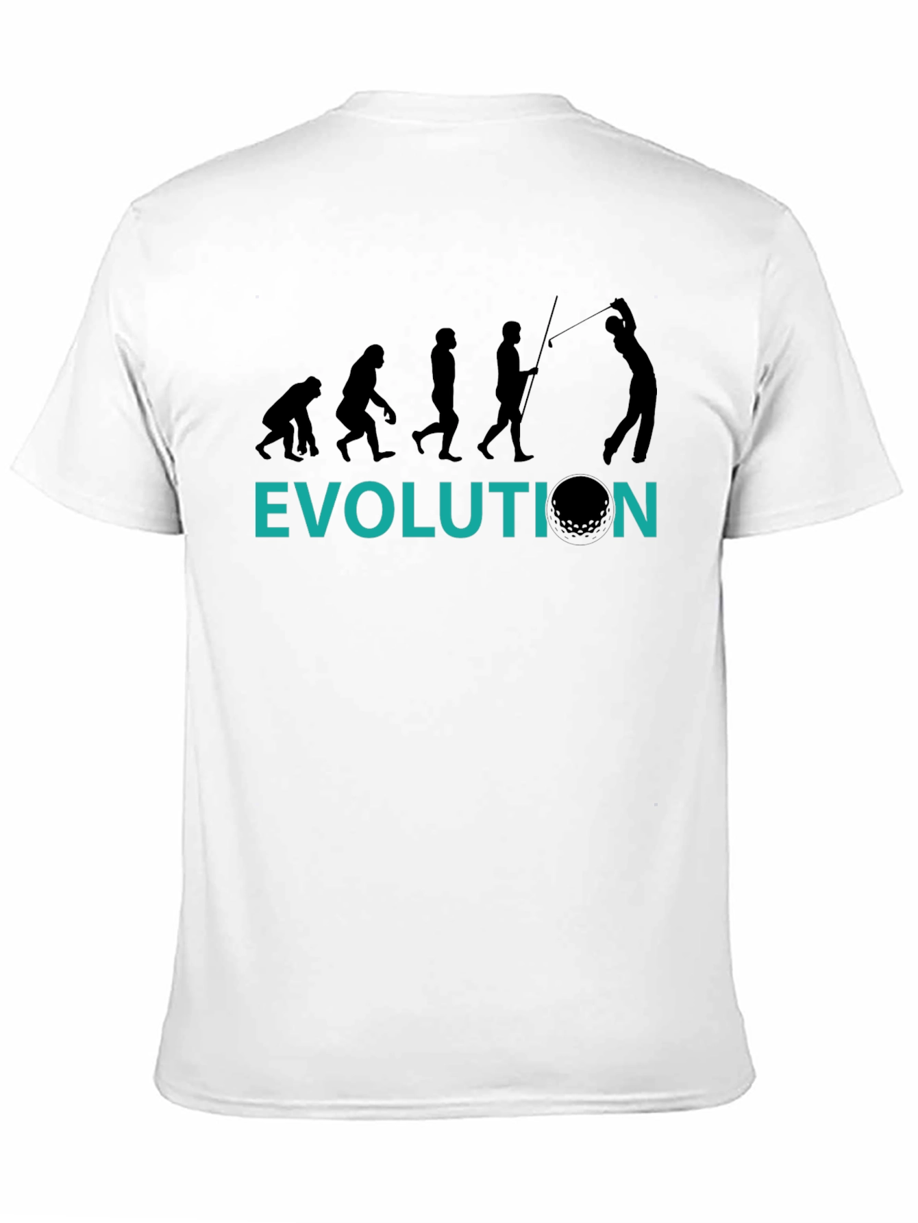Golf Evolution Graphic Tee - Black Cotton T-Shirt