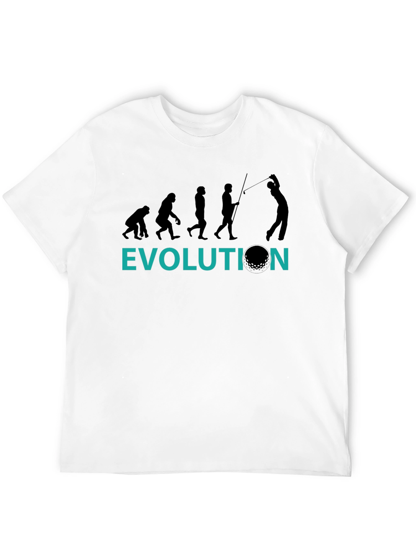 Golf Evolution Graphic Tee - Black Cotton T-Shirt