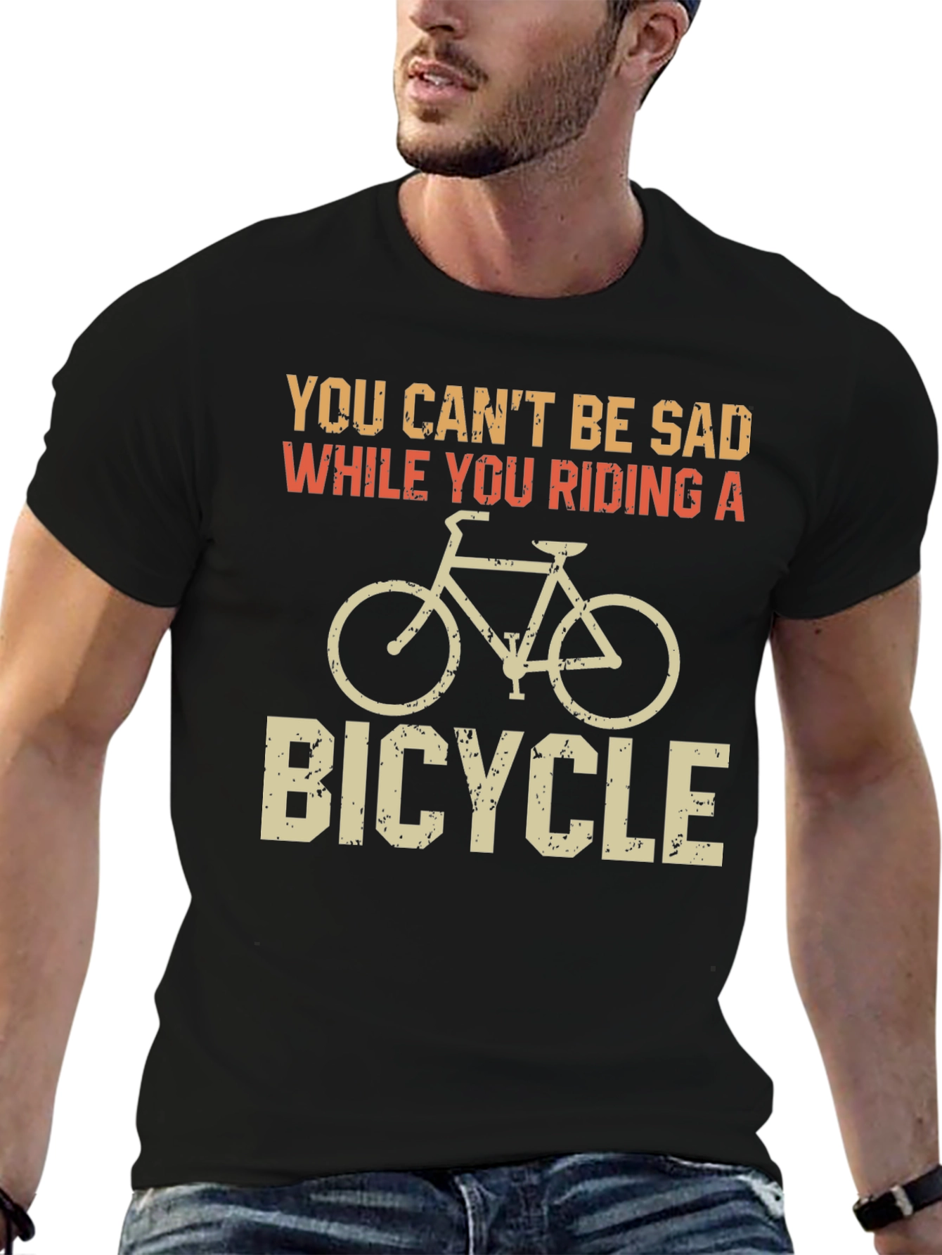 Funny Bicycle T-Shirt - Riding Happiness
