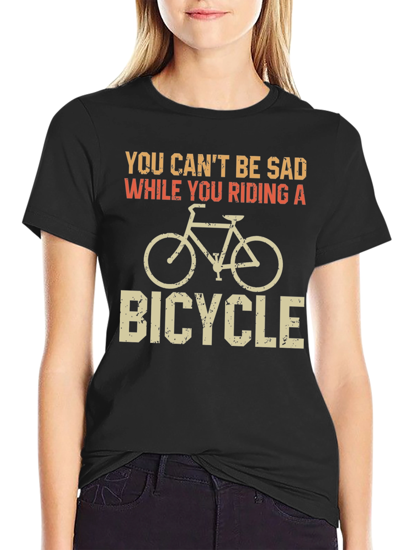 Funny Bicycle T-Shirt - Riding Happiness