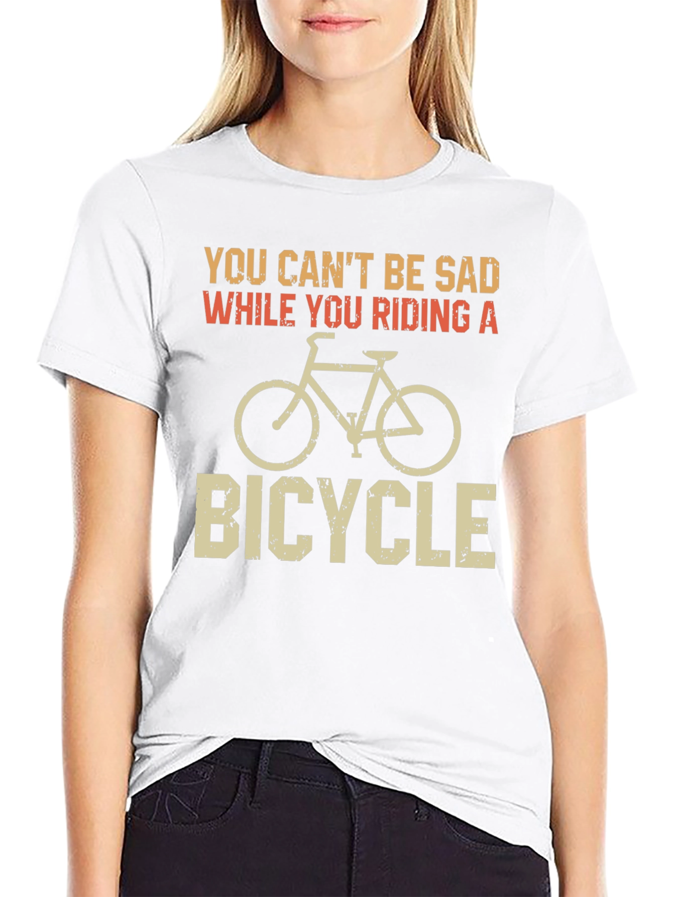 Funny Bicycle T-Shirt - Riding Happiness