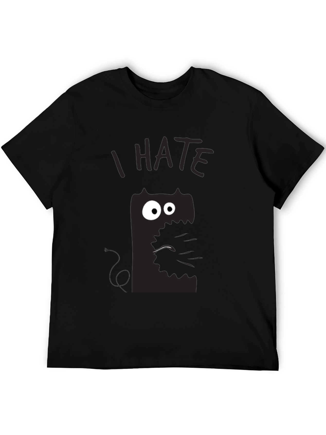 I HATE Cat Graphic T-Shirt - Unisex Black Tee