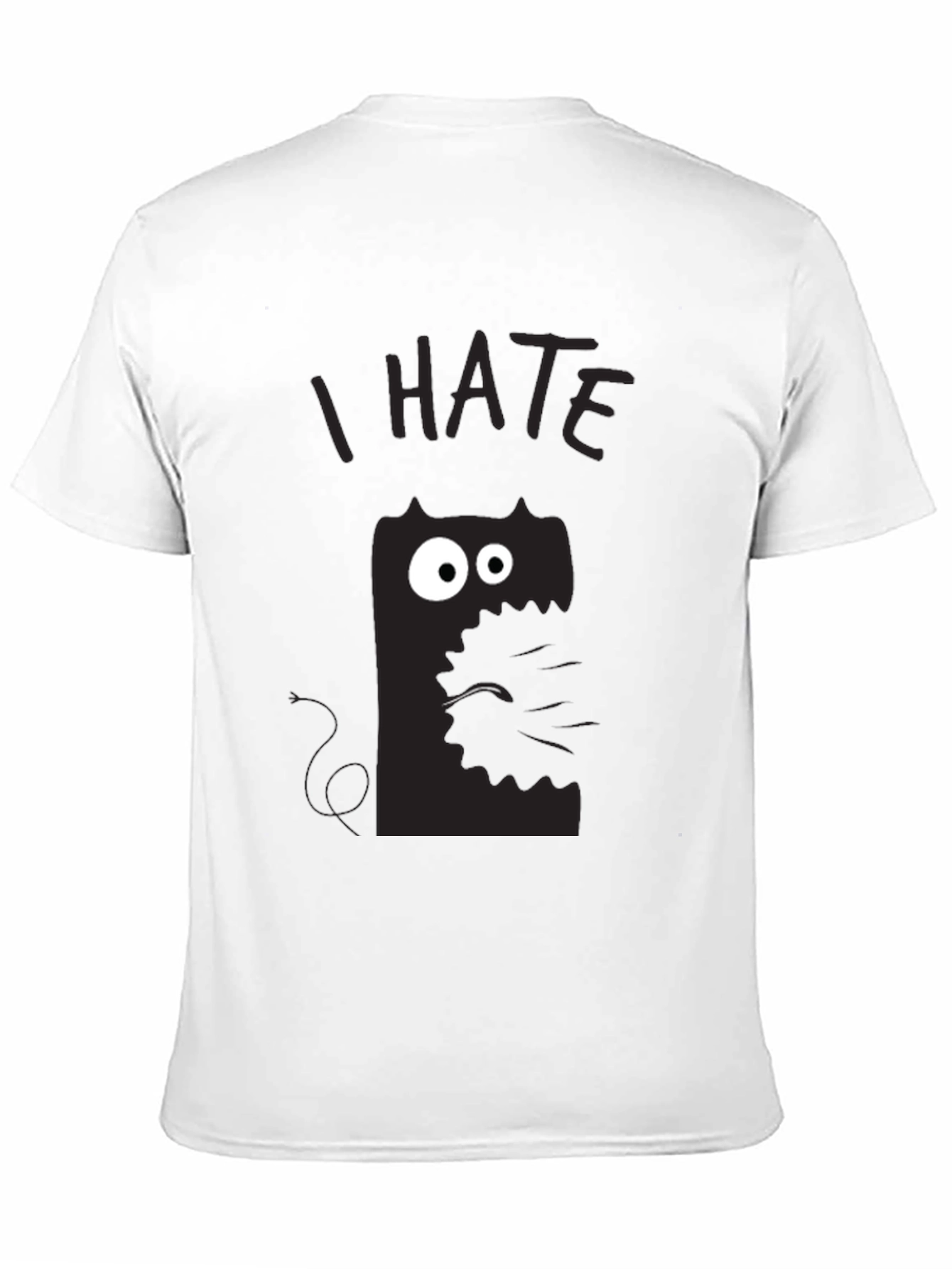 I HATE Cat Graphic T-Shirt - Unisex Black Tee