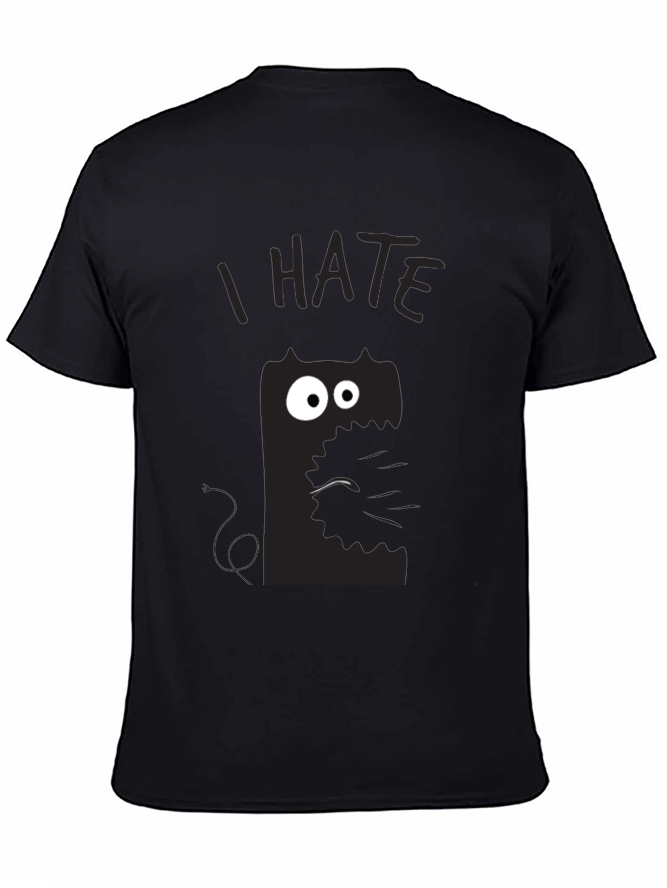 I HATE Cat Graphic T-Shirt - Unisex Black Tee