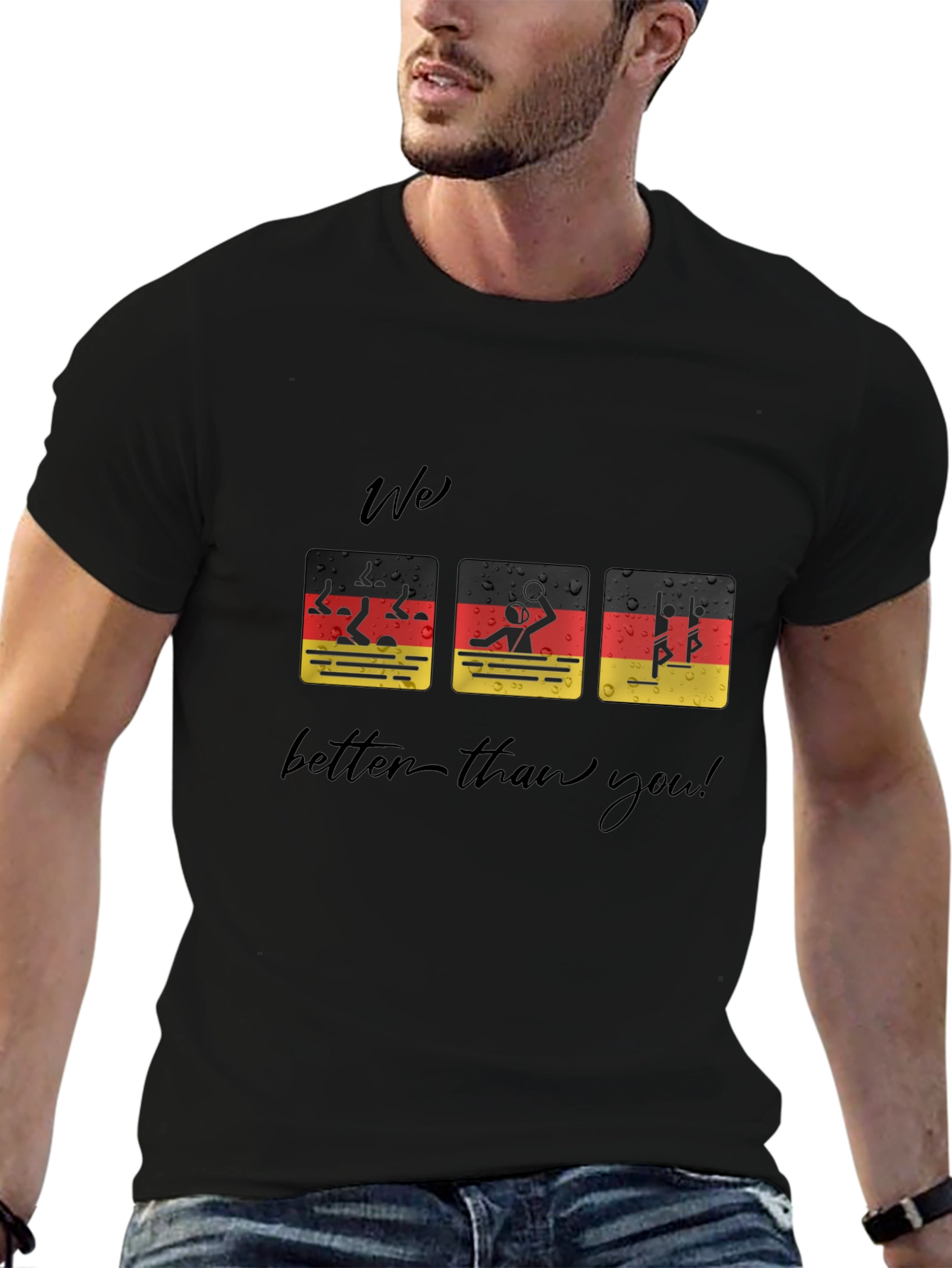 Funny German Flag Swimmer T-Shirt