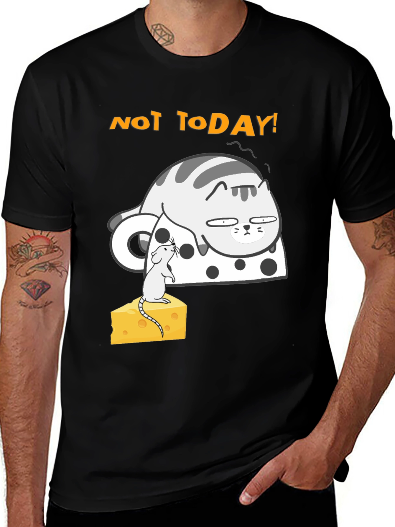 Not Today Cat T-Shirt - Funny Graphic Tee