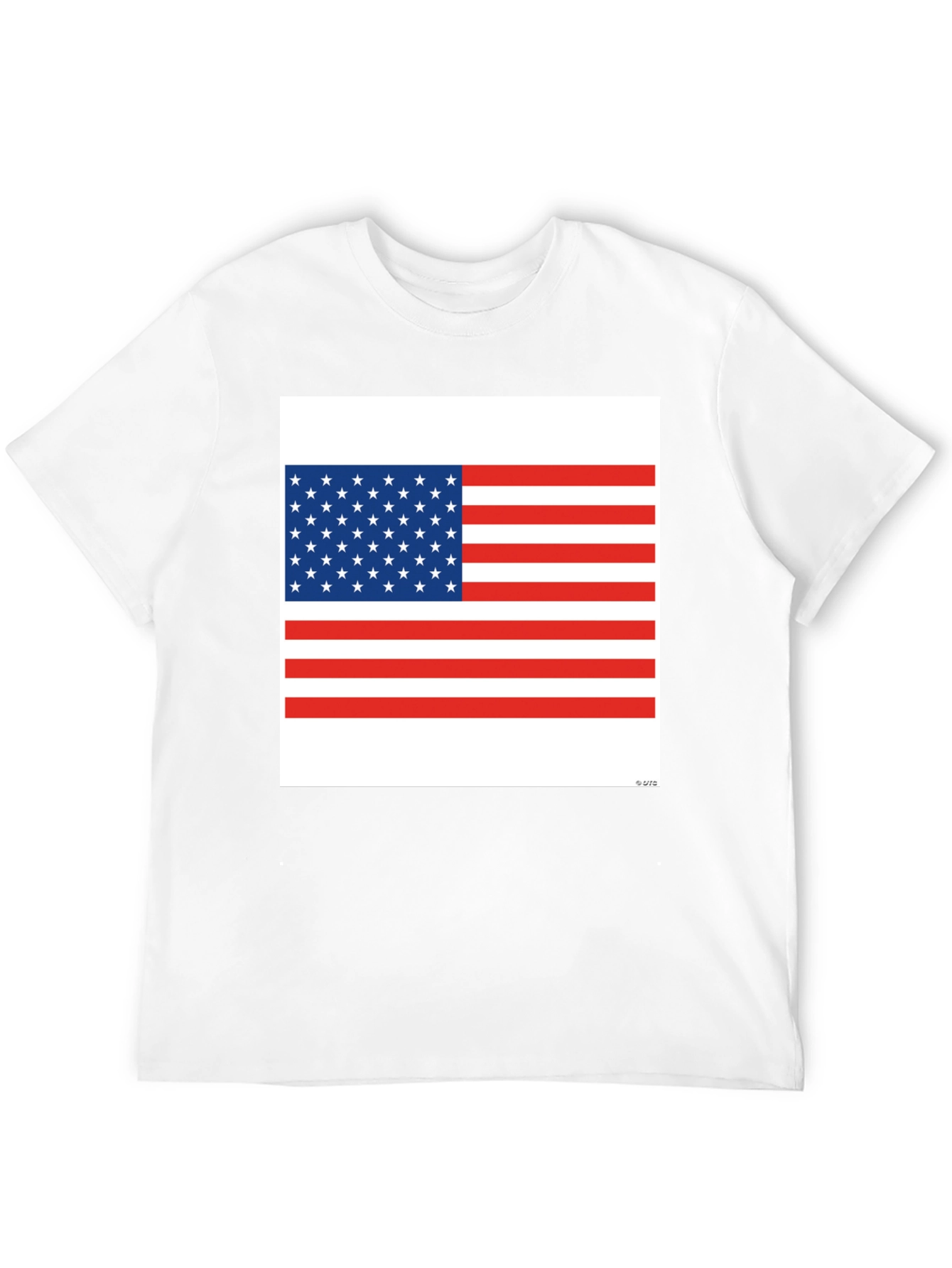 American Flag Graphic Print Black T-Shirt
