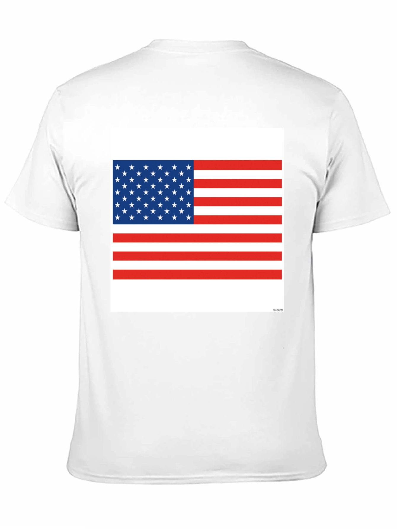 American Flag Graphic Print Black T-Shirt