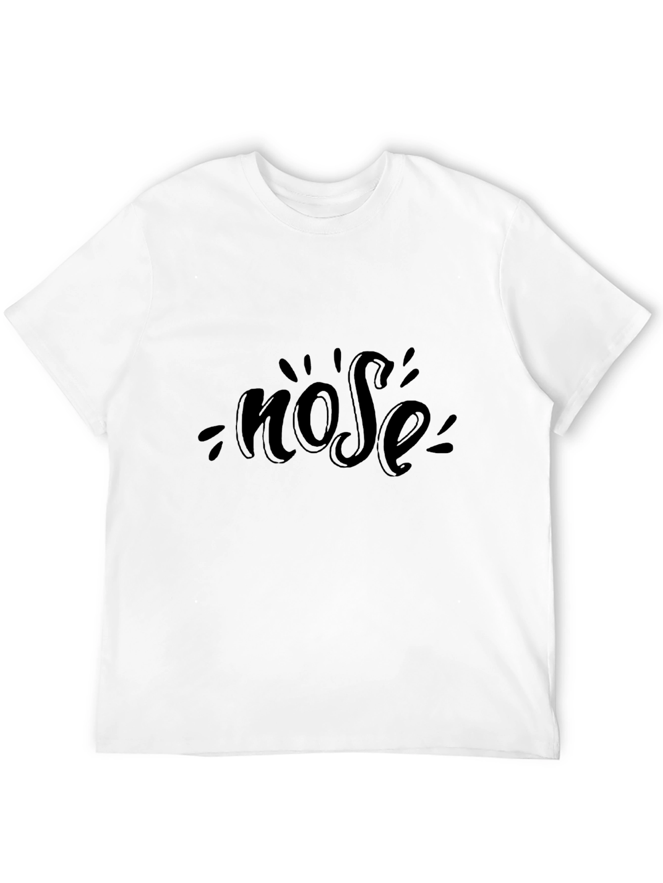 Novelty Nose Black Graphic Tee - Casual Cotton T-Shirt