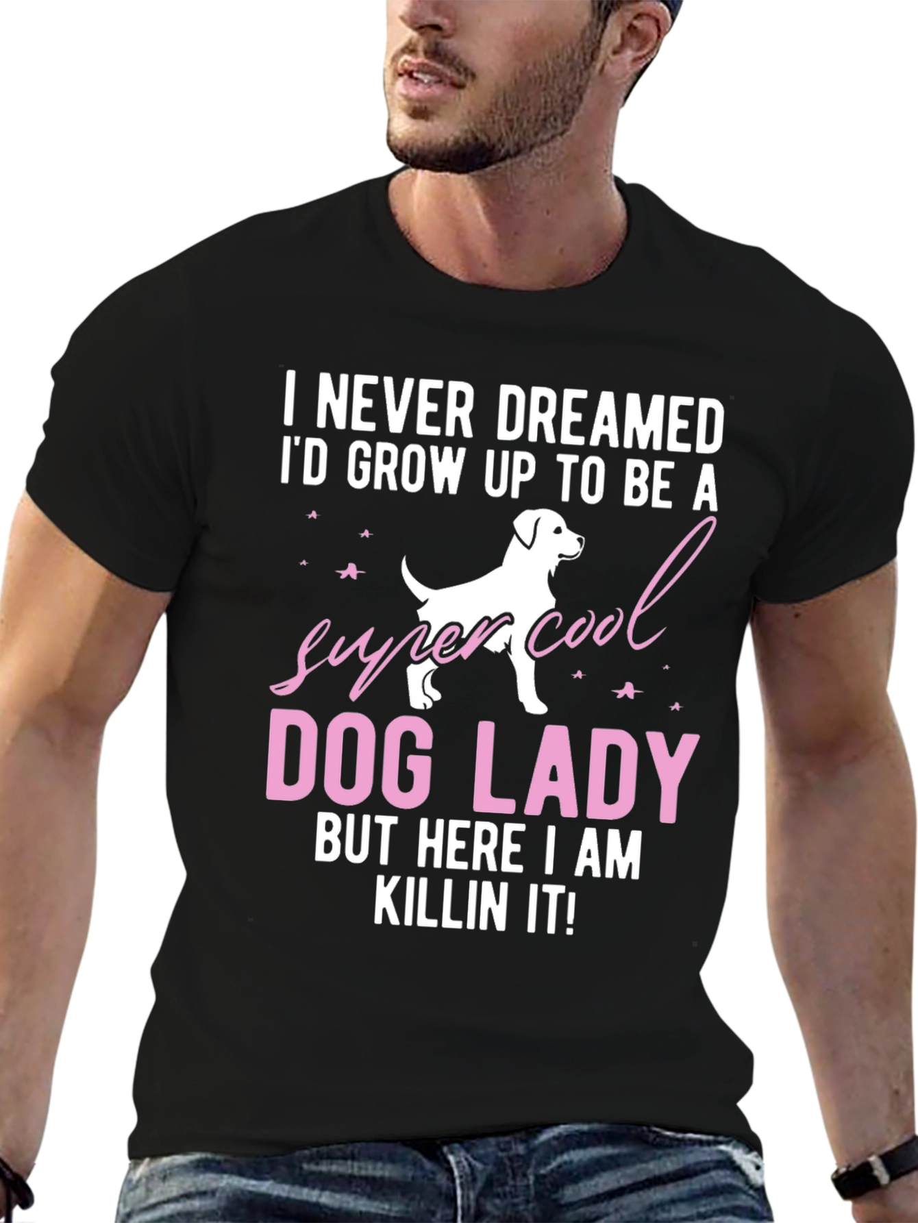 Super Cool Dog Lady T-Shirt - Novelty Graphic Tee