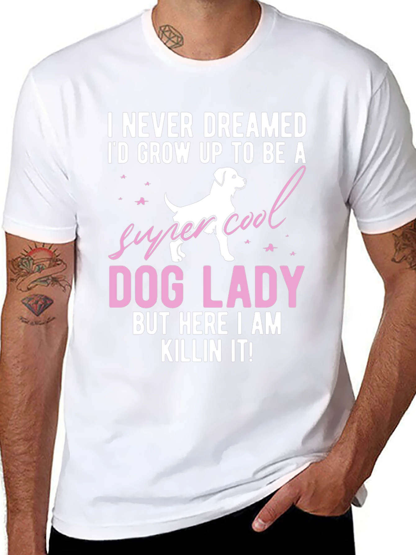 Super Cool Dog Lady T-Shirt - Novelty Graphic Tee