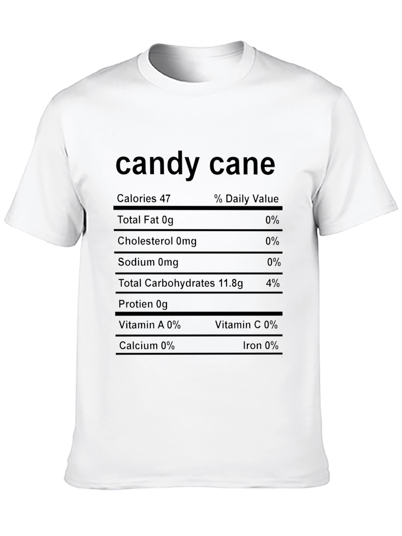 Candy Cane Nutrition Facts Novelty T-Shirt