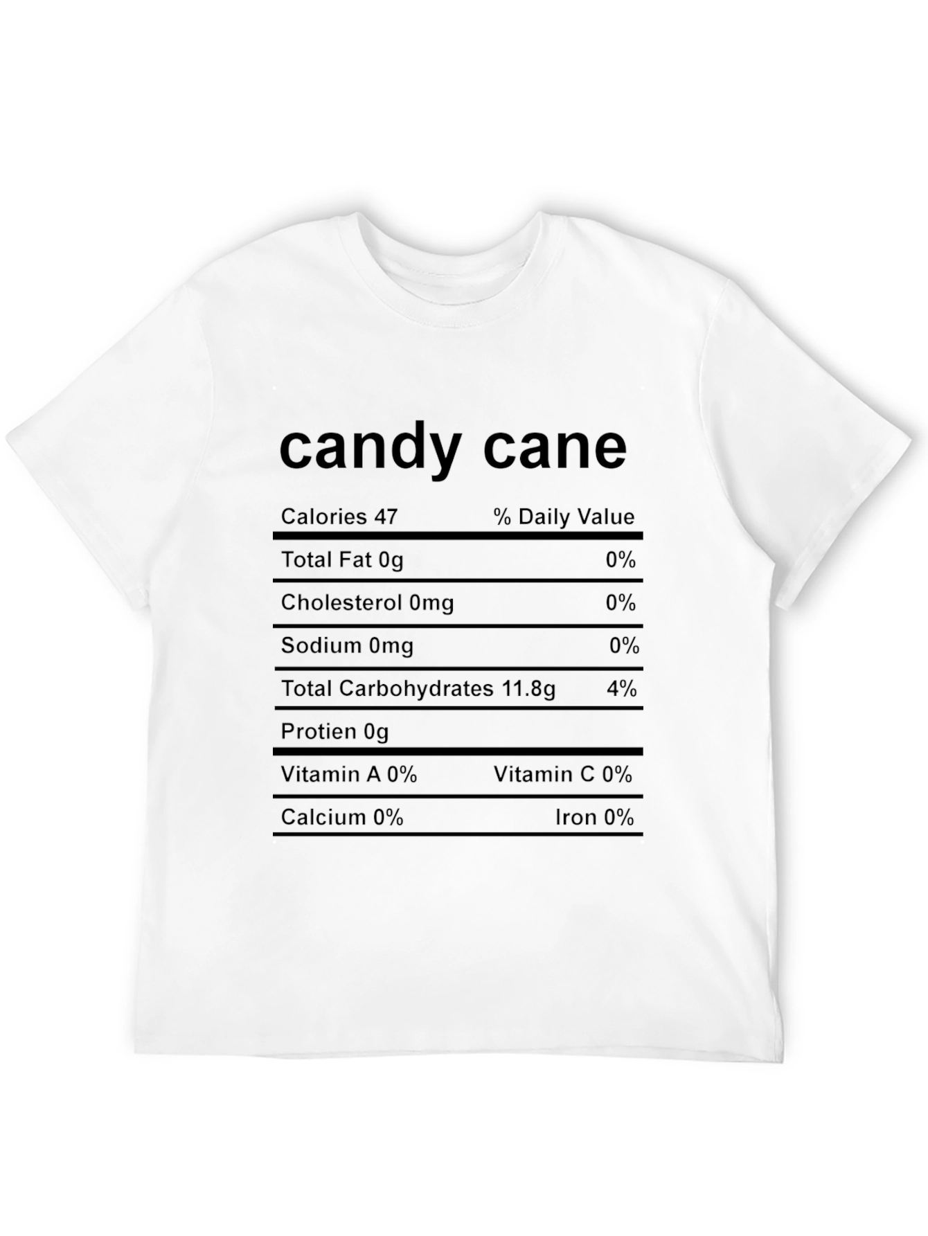 Candy Cane Nutrition Facts Novelty T-Shirt