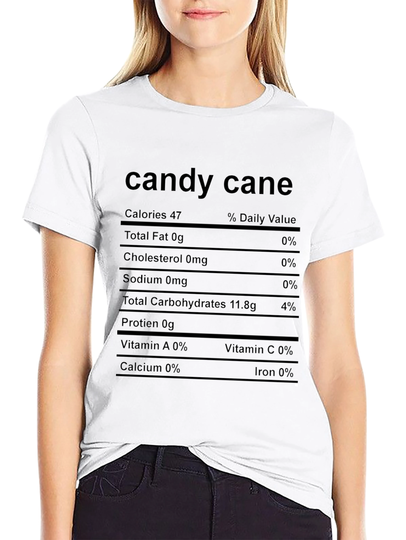 Candy Cane Nutrition Facts Novelty T-Shirt