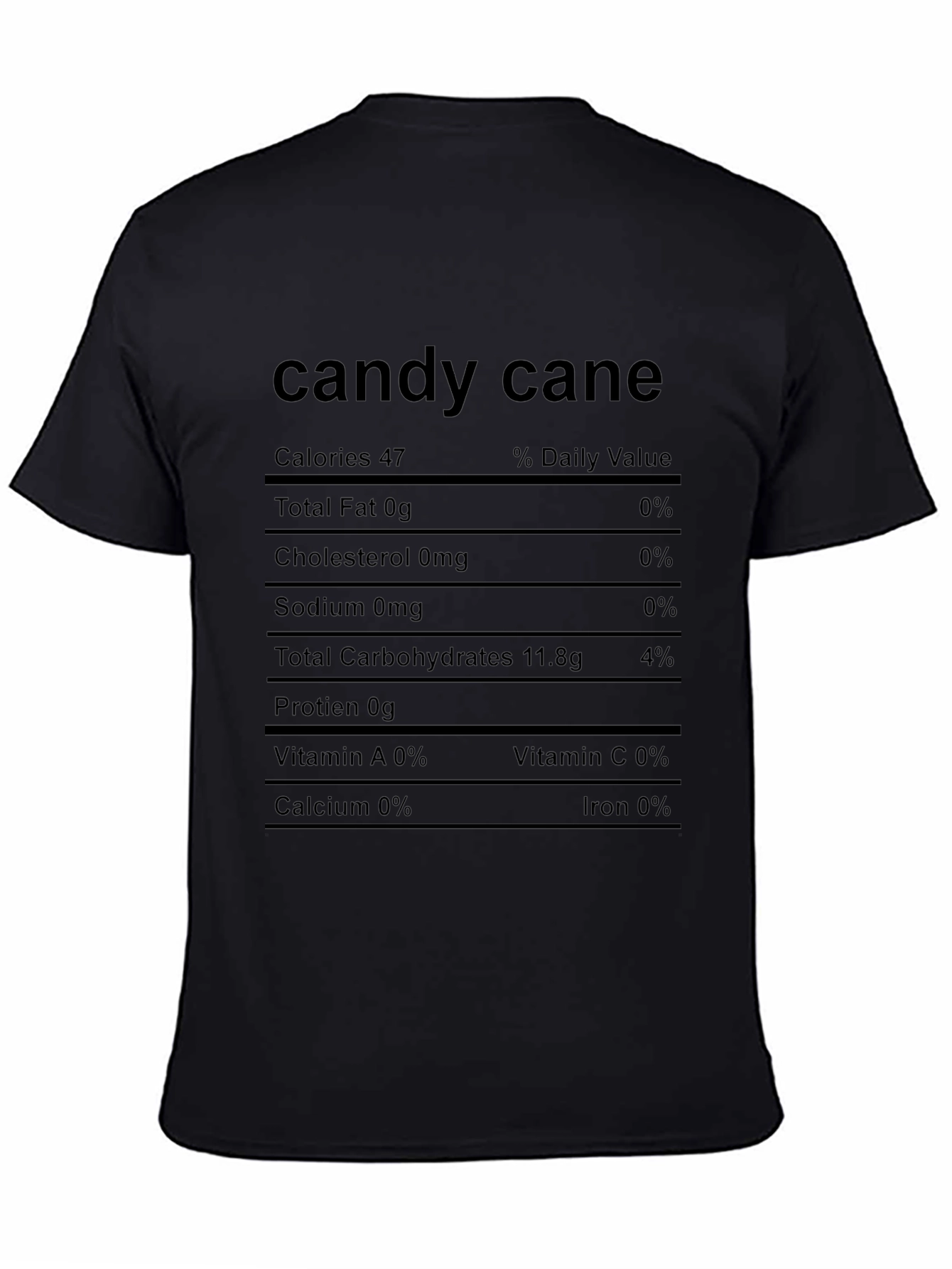 Candy Cane Nutrition Facts Novelty T-Shirt