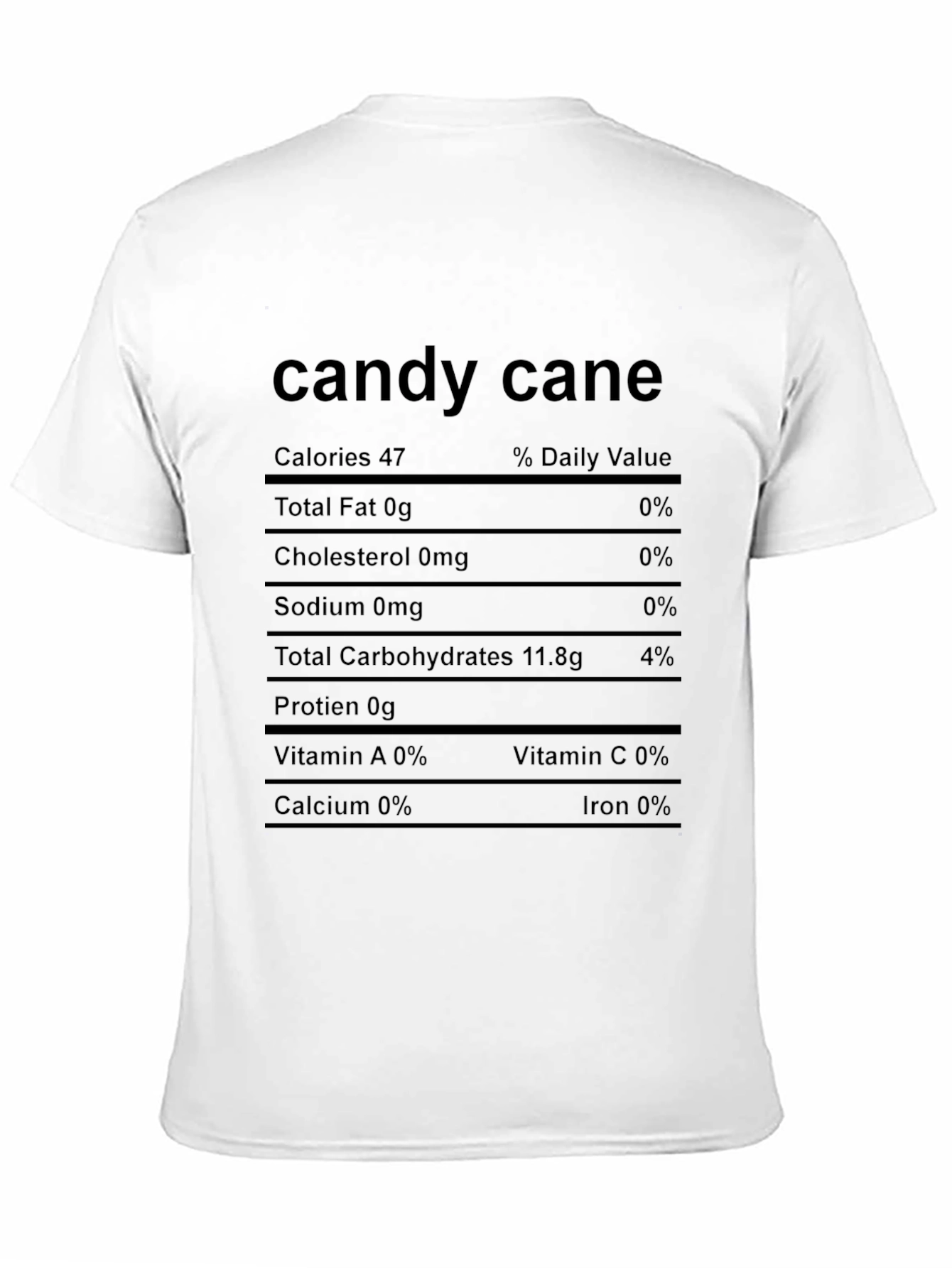 Candy Cane Nutrition Facts Novelty T-Shirt